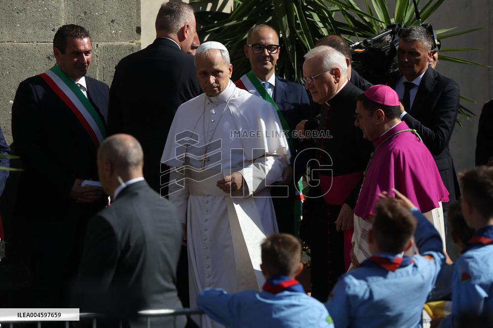 Pope Leo XIV Arrives in Albano - Italy