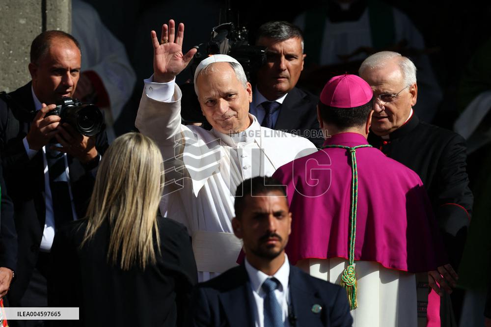 Pope Leo XIV Arrives in Albano - Italy