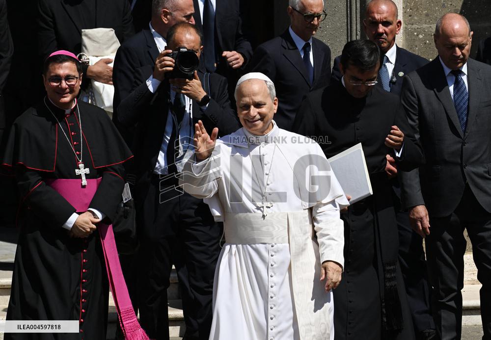 Pope Leo XIV Leads Holy Mass at the Cathedral of Albano - Italy