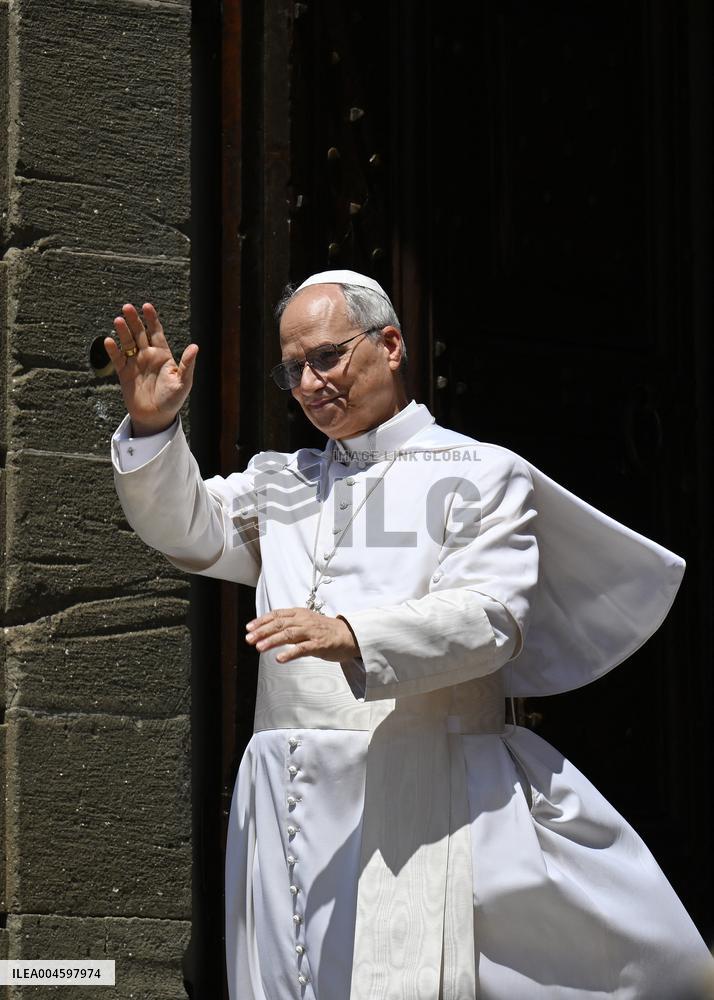 Pope Leo XIV Leads The Angelus Prayer - Castel Gandolfo
