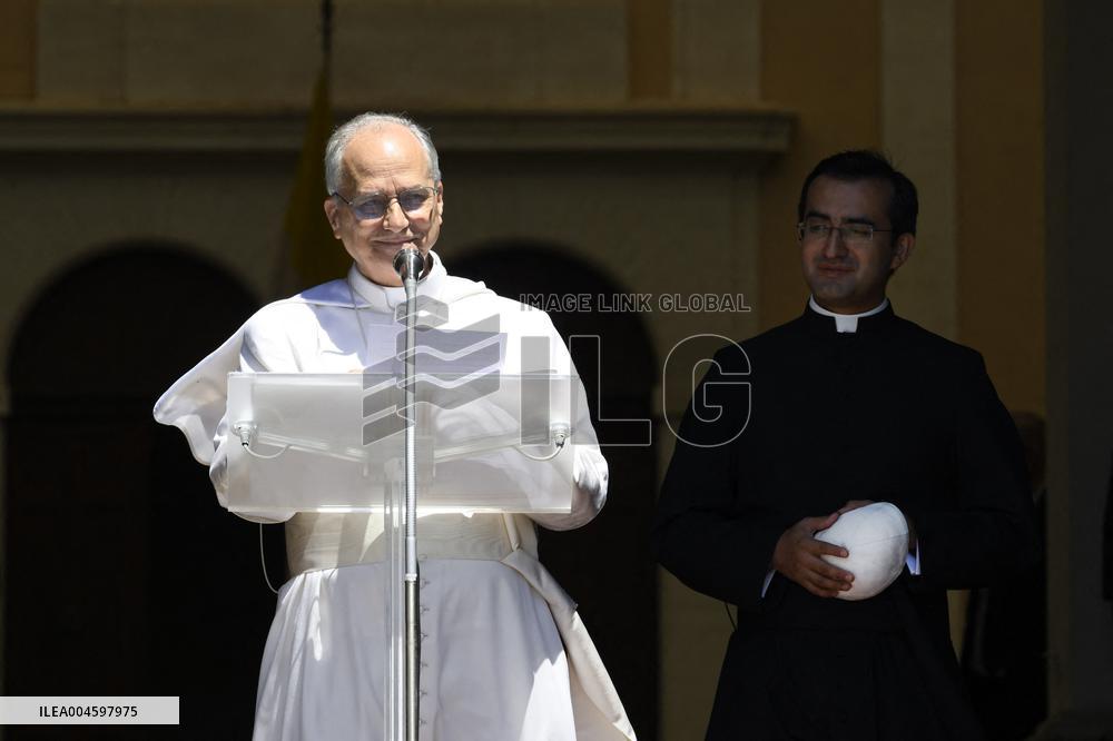 Pope Leo XIV Leads The Angelus Prayer - Castel Gandolfo