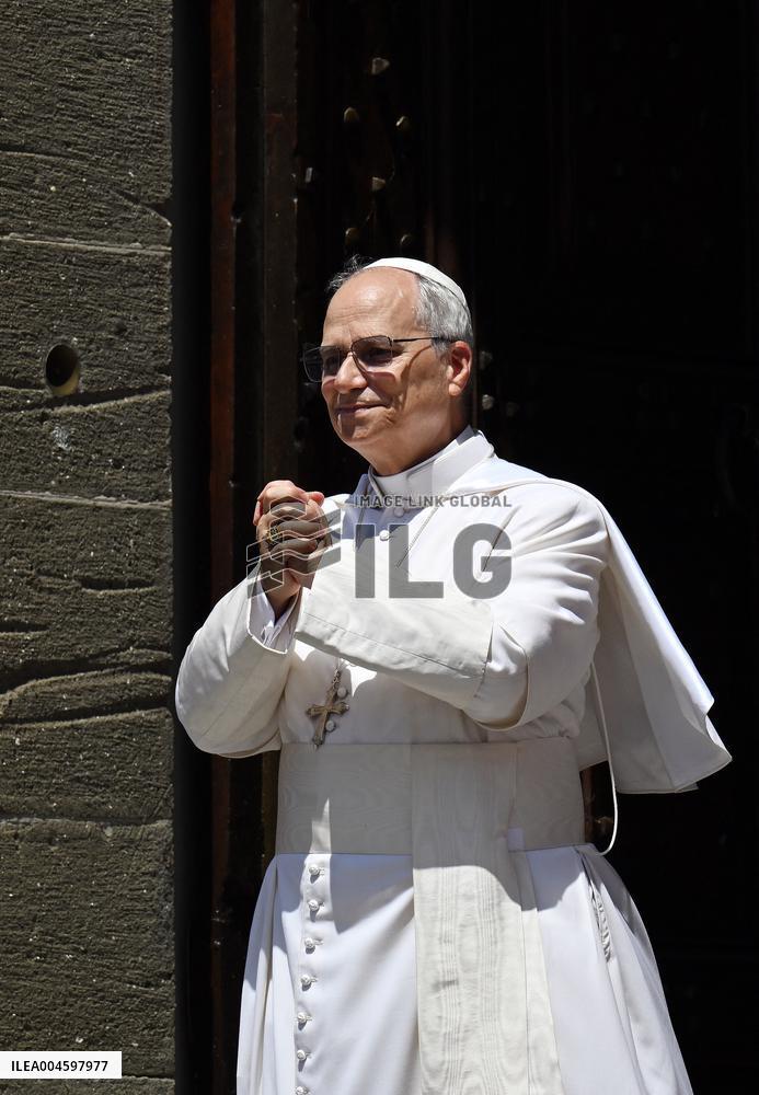 Pope Leo XIV Leads The Angelus Prayer - Castel Gandolfo