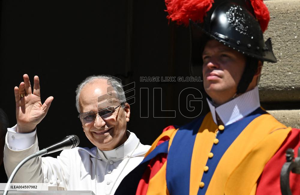 Pope Leo XIV Leads The Angelus Prayer - Castel Gandolfo