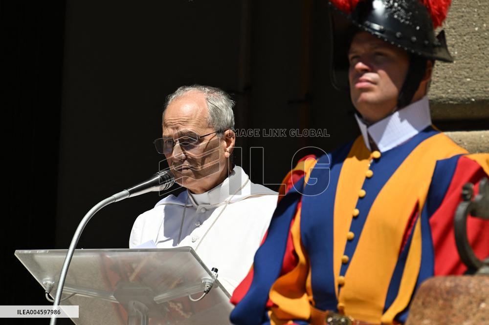 Pope Leo XIV Leads The Angelus Prayer - Castel Gandolfo