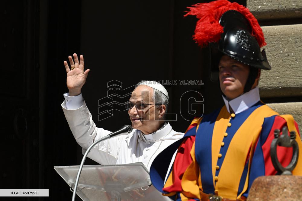 Pope Leo XIV Leads The Angelus Prayer - Castel Gandolfo