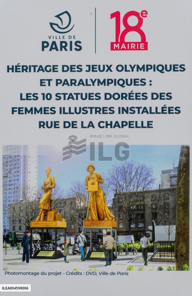 Ten Women Honoured On Rue De La Chapelle - Paris