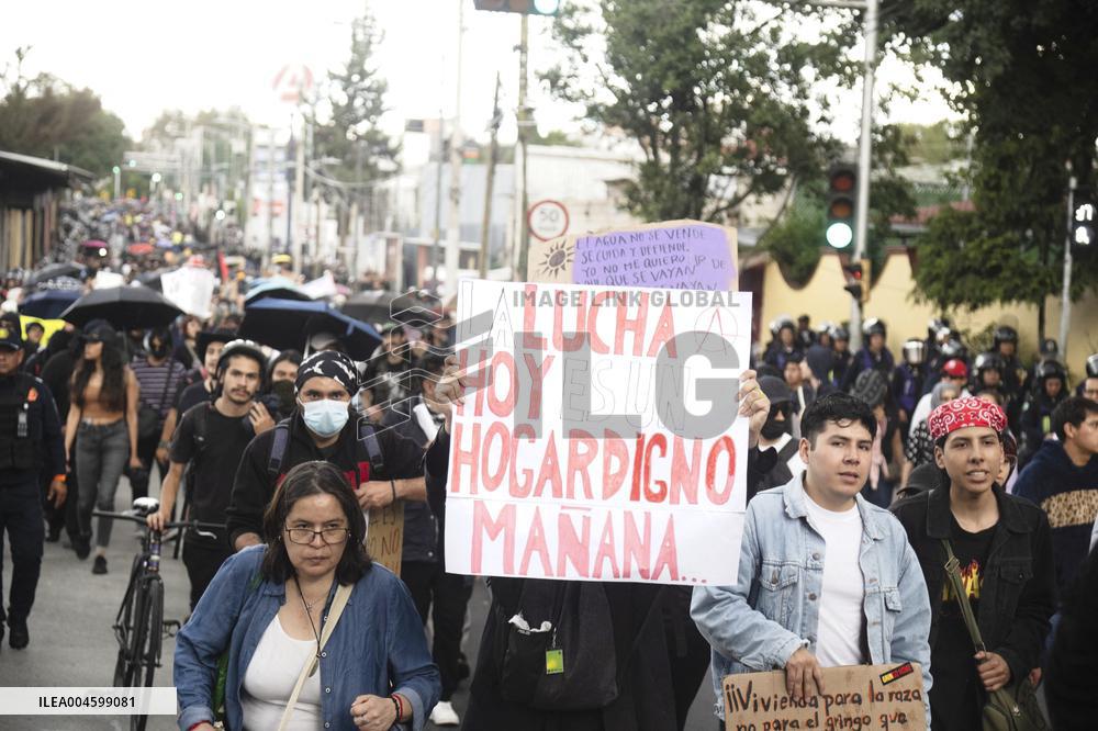 Second Demonstration Against Gentrification - Mexico City