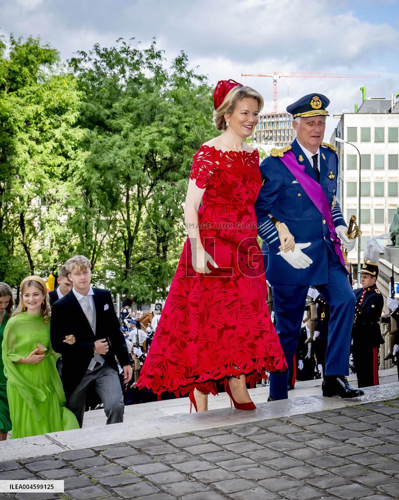 Belgian Royal Family Attends National Day Te Deum Mass - Brussels