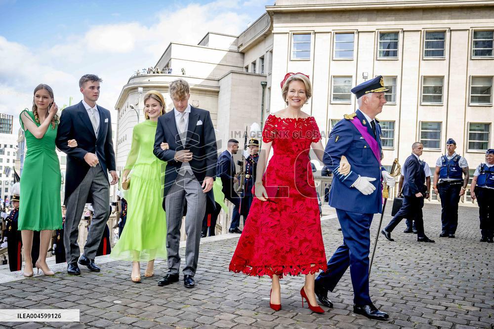 Belgian Royal Family Attends National Day Te Deum Mass - Brussels