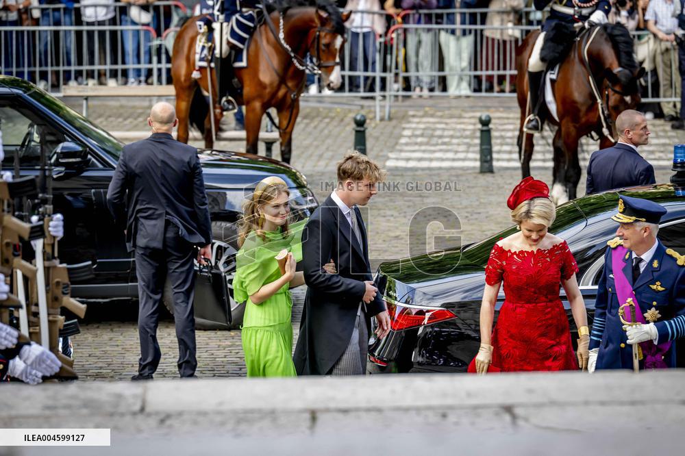 Belgian Royal Family Attends National Day Te Deum Mass - Brussels