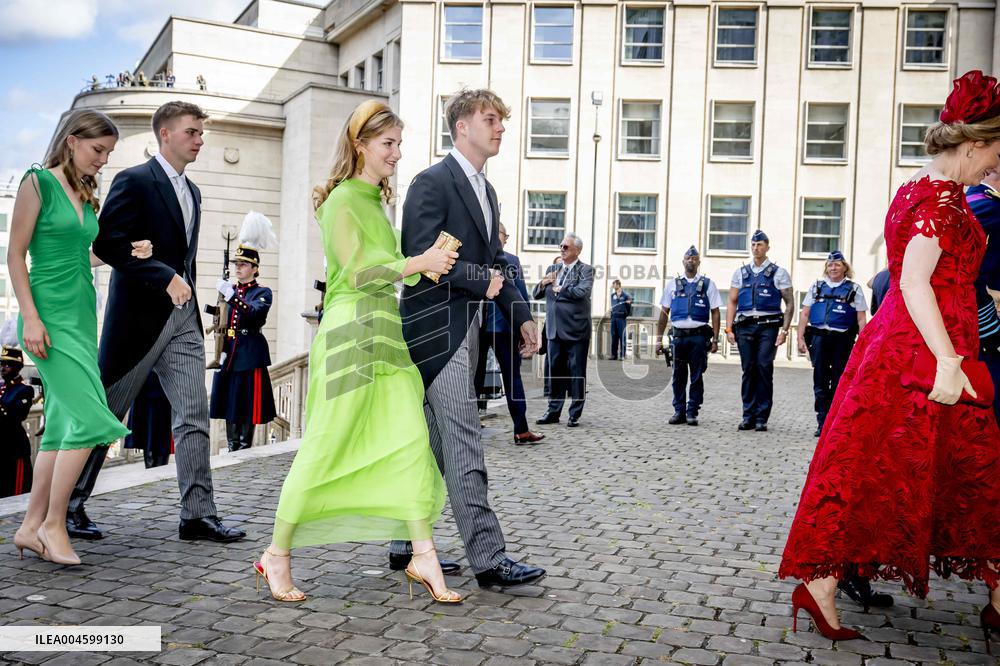 Belgian Royal Family Attends National Day Te Deum Mass - Brussels