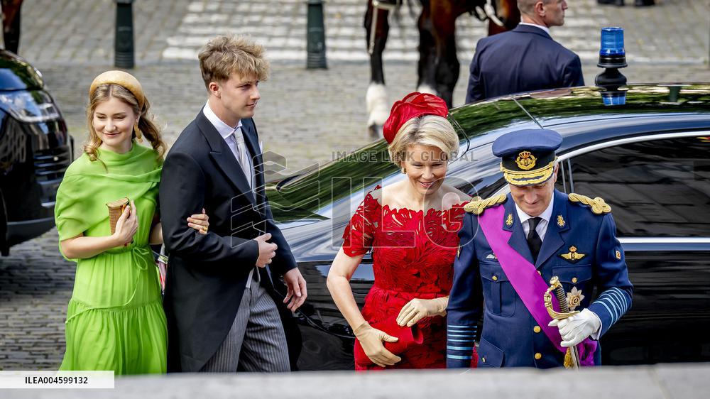 Belgian Royal Family Attends National Day Te Deum Mass - Brussels