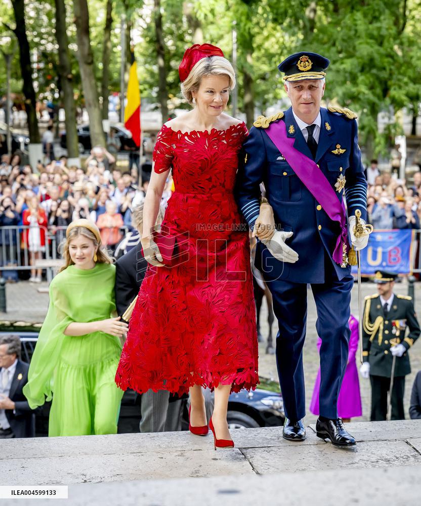 Belgian Royal Family Attends National Day Te Deum Mass - Brussels