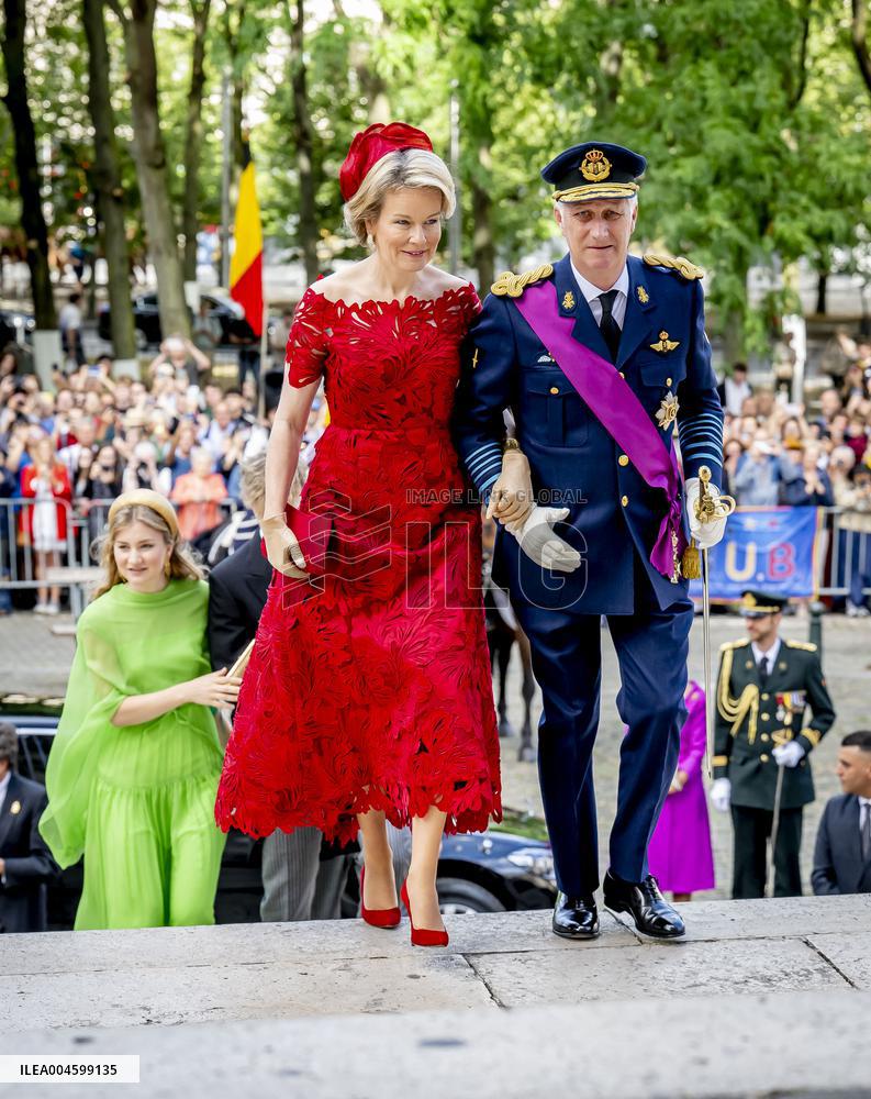 Belgian Royal Family Attends National Day Te Deum Mass - Brussels