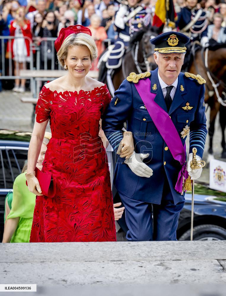 Belgian Royal Family Attends National Day Te Deum Mass - Brussels