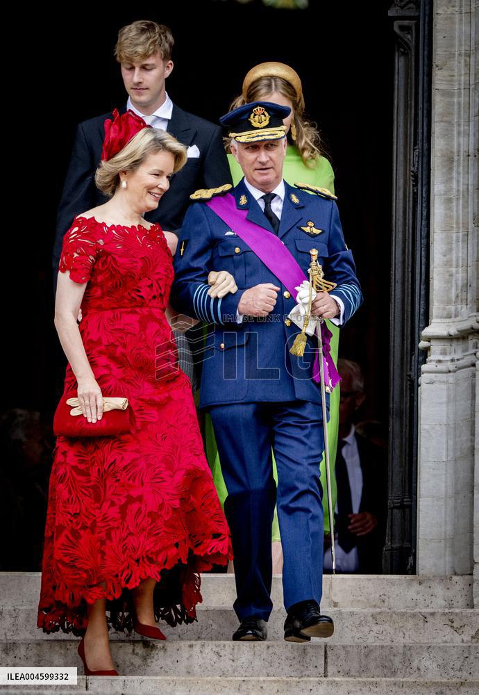 Belgian Royal Family Attends National Day Te Deum Mass - Brussels