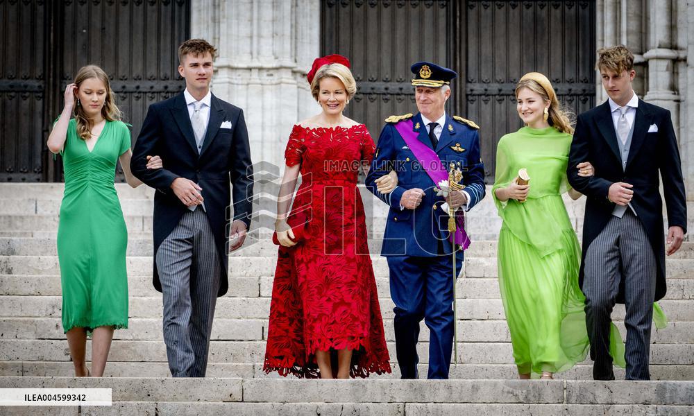 Belgian Royal Family Attends National Day Te Deum Mass - Brussels
