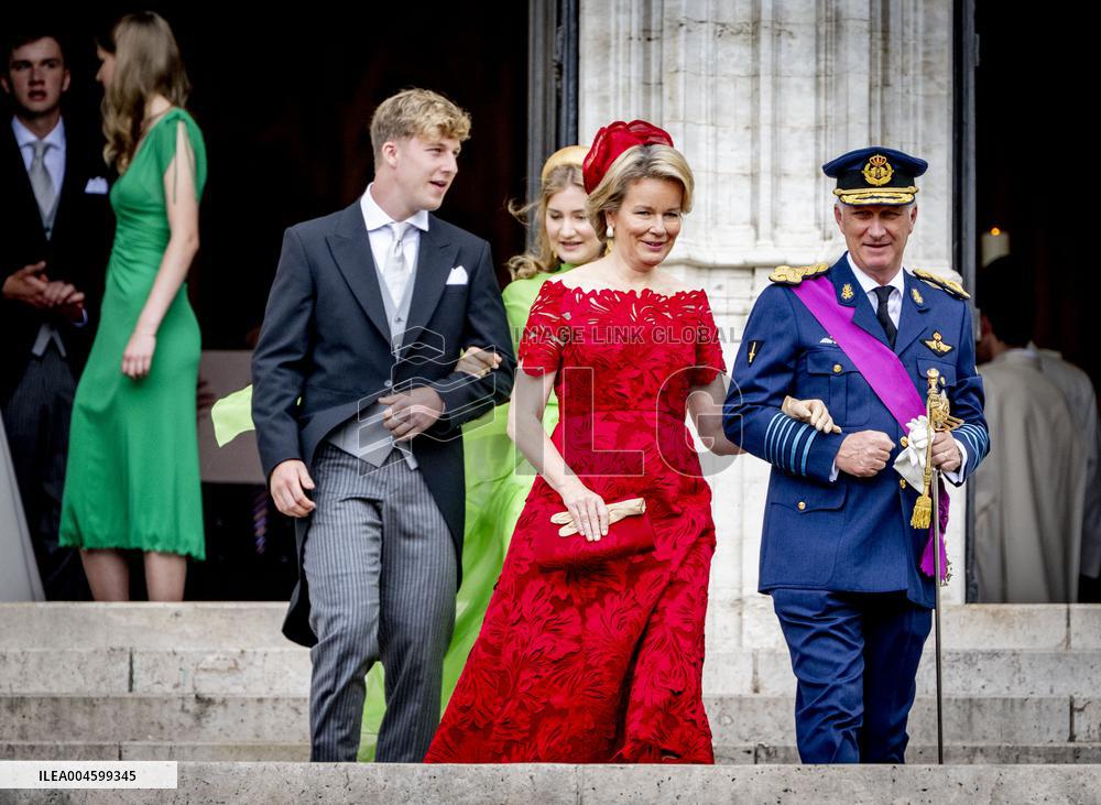 Belgian Royal Family Attends National Day Te Deum Mass - Brussels