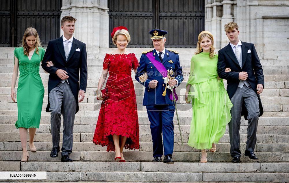 Belgian Royal Family Attends National Day Te Deum Mass - Brussels