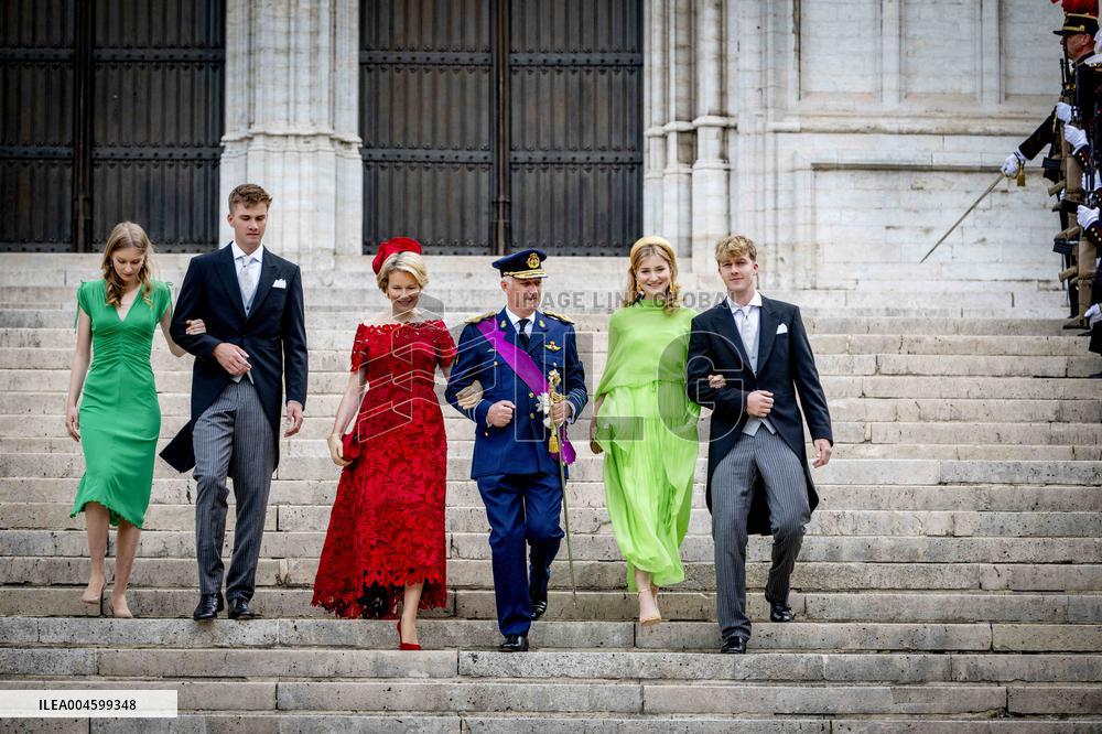 Belgian Royal Family Attends National Day Te Deum Mass - Brussels