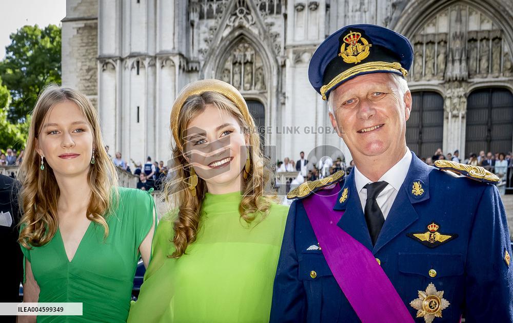 Belgian Royal Family Attends National Day Te Deum Mass - Brussels