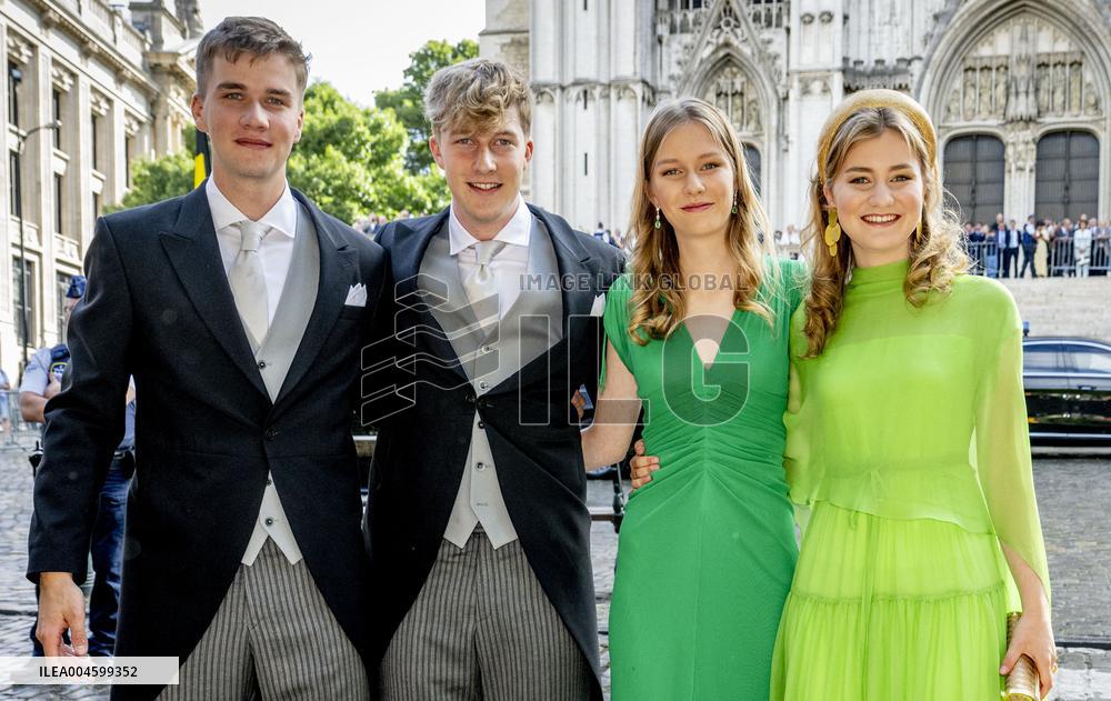 Belgian Royal Family Attends National Day Te Deum Mass - Brussels
