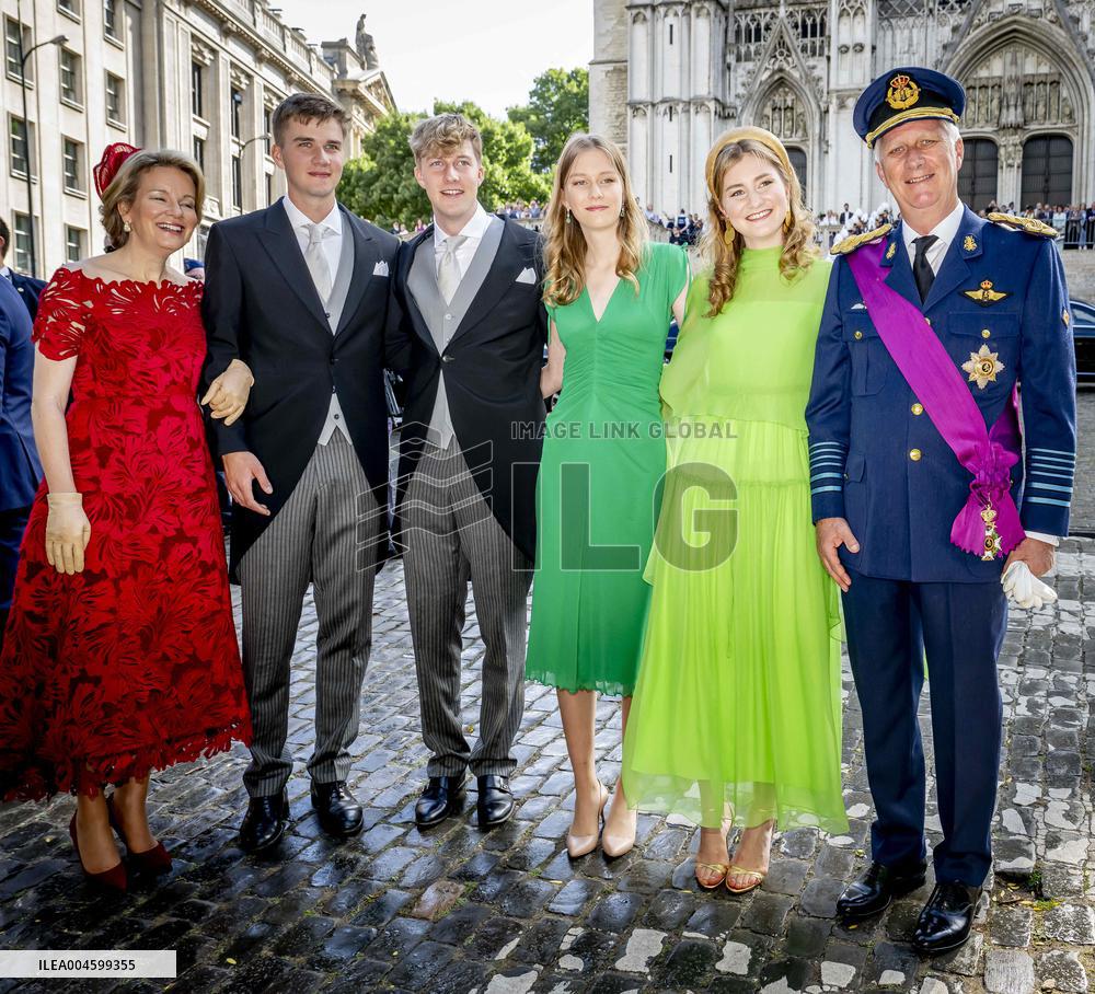 Belgian Royal Family Attends National Day Te Deum Mass - Brussels