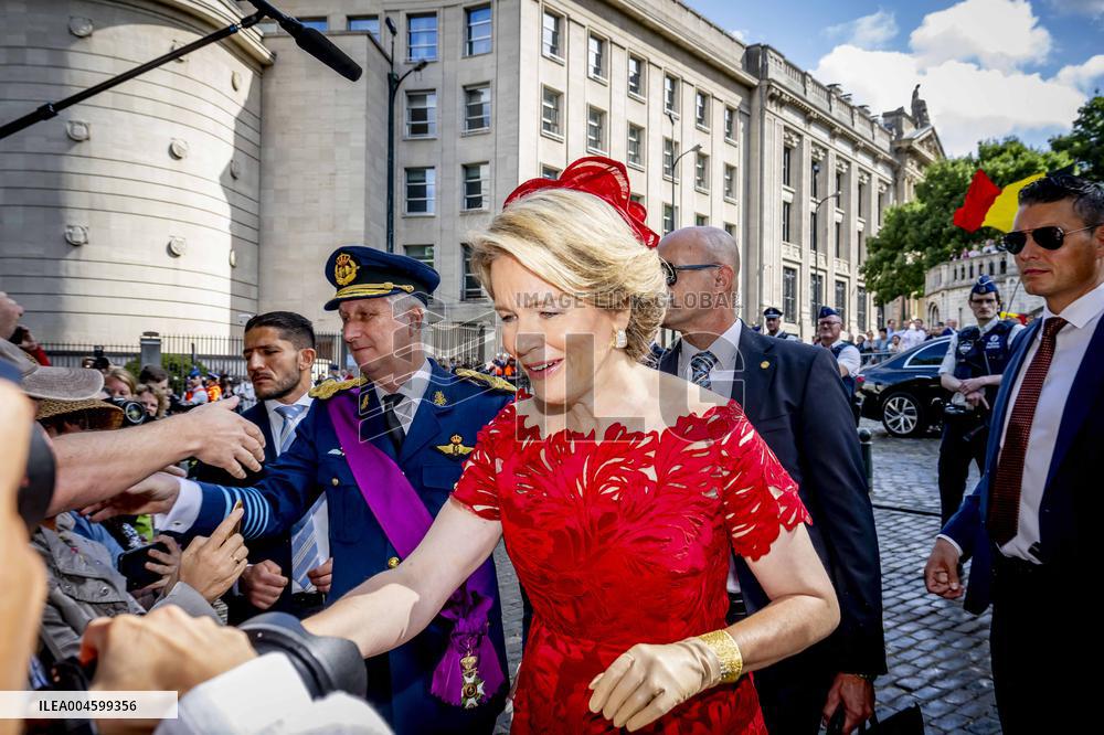 Belgian Royal Family Attends National Day Te Deum Mass - Brussels