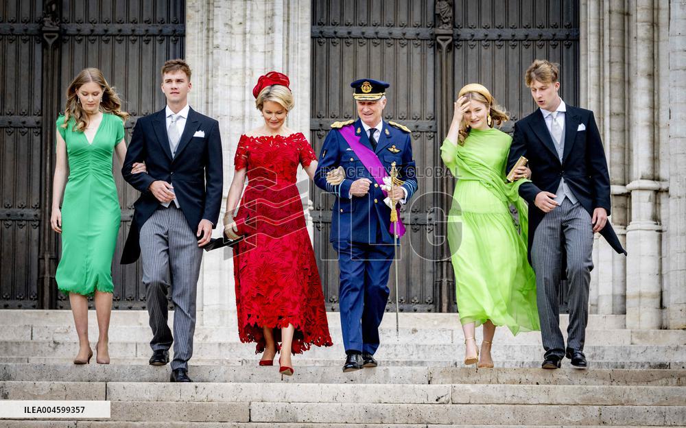 Belgian Royal Family Attends National Day Te Deum Mass - Brussels