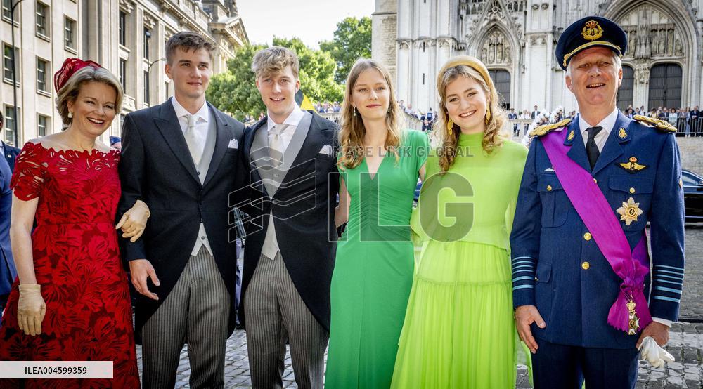 Belgian Royal Family Attends National Day Te Deum Mass - Brussels
