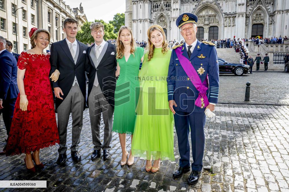 Belgian Royal Family Attends National Day Te Deum Mass - Brussels