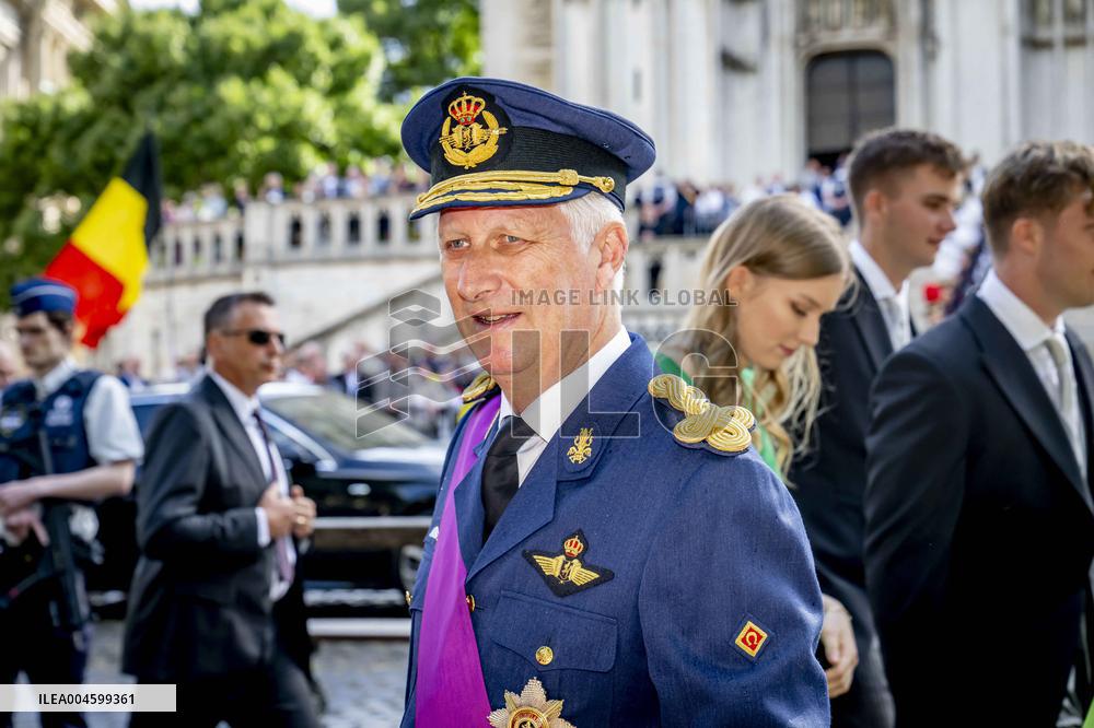 Belgian Royal Family Attends National Day Te Deum Mass - Brussels