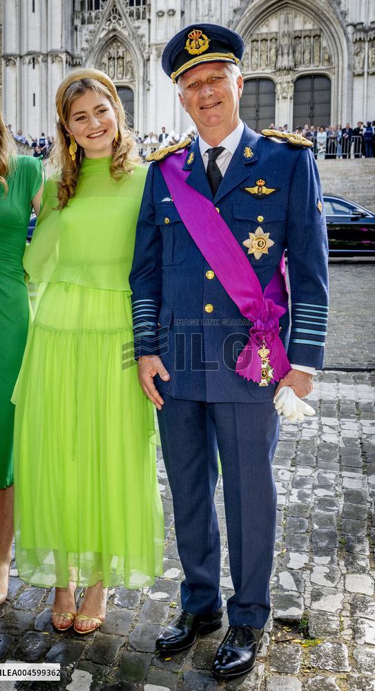 Belgian Royal Family Attends National Day Te Deum Mass - Brussels
