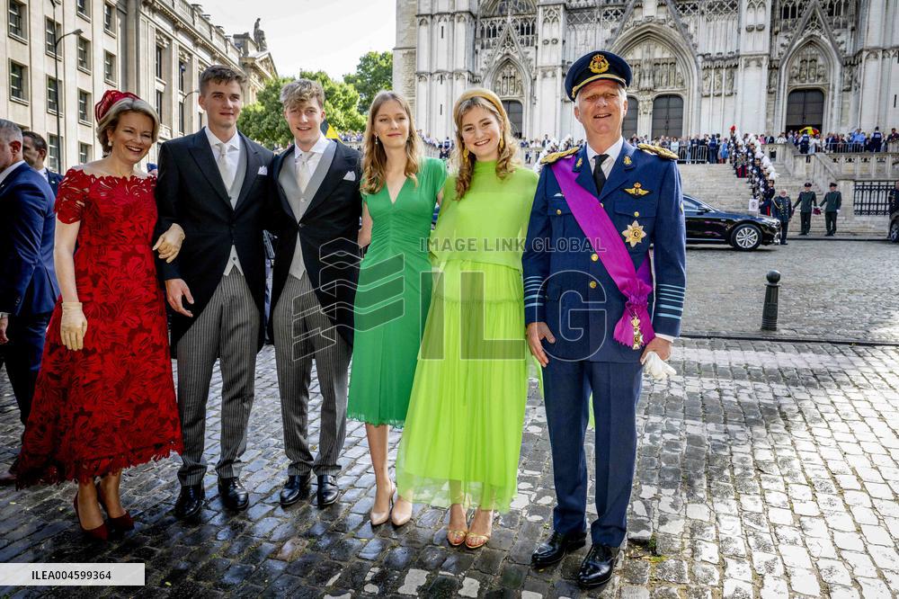 Belgian Royal Family Attends National Day Te Deum Mass - Brussels