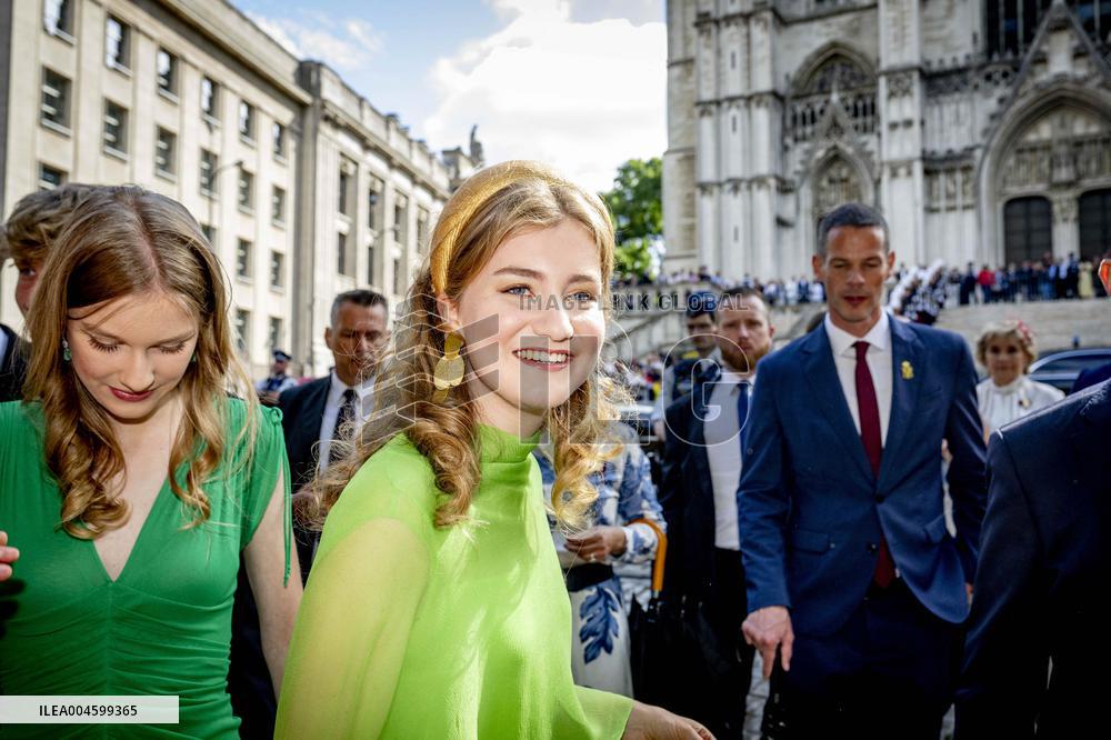 Belgian Royal Family Attends National Day Te Deum Mass - Brussels