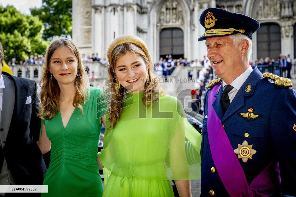 Belgian Royal Family Attends National Day Te Deum Mass - Brussels