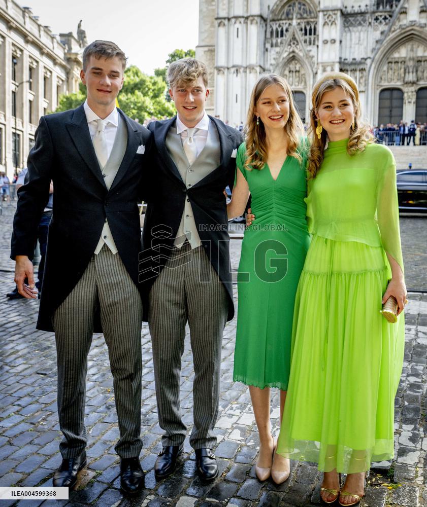 Belgian Royal Family Attends National Day Te Deum Mass - Brussels