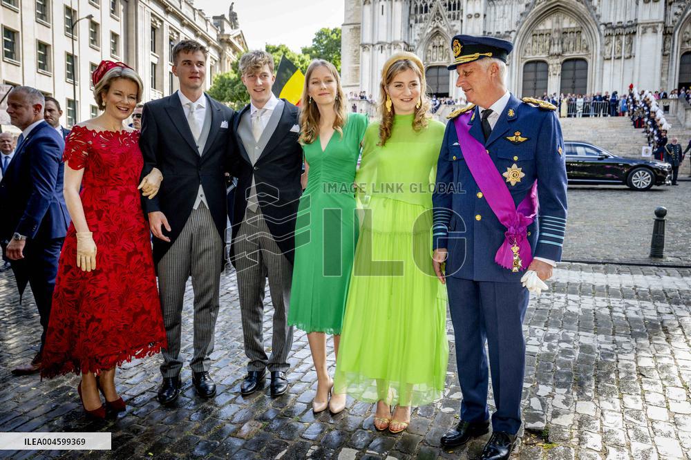 Belgian Royal Family Attends National Day Te Deum Mass - Brussels