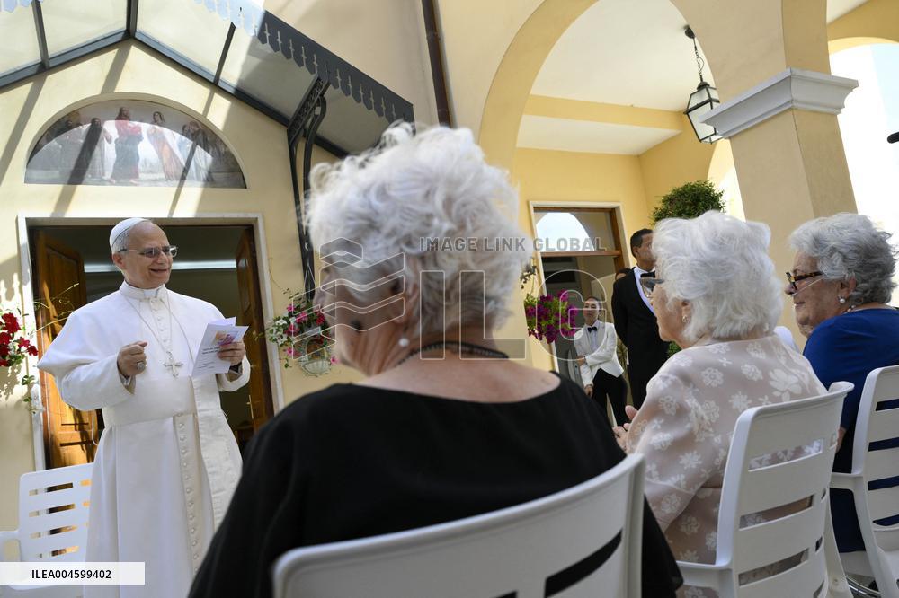 Pope Leo XIV Visits A Home For The Elderly In Castel Gandolfo - Italy