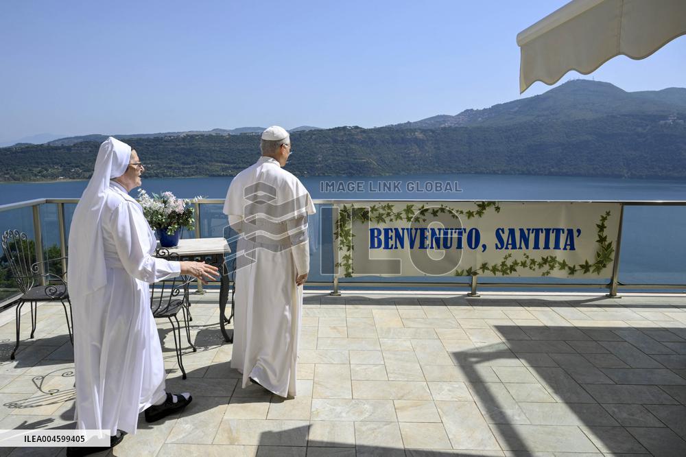 Pope Leo XIV Visits A Home For The Elderly In Castel Gandolfo - Italy