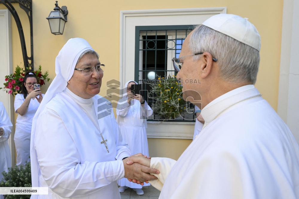 Pope Leo XIV Visits A Home For The Elderly In Castel Gandolfo - Italy