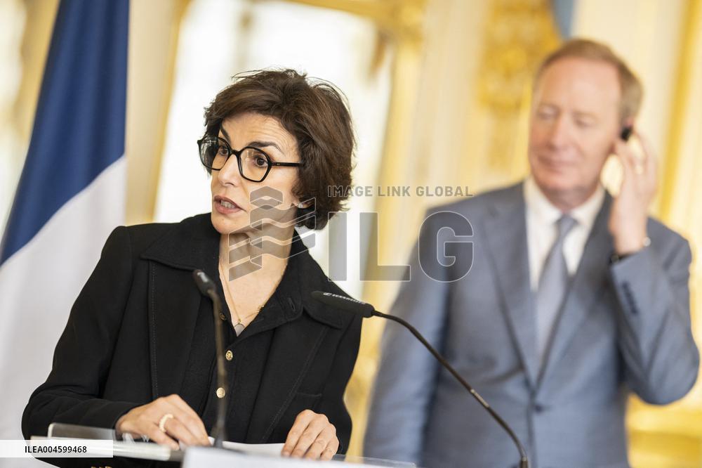 Rachida Dati At Signing Ceremony To Create Notre Dame Cathedral Digital Twin - Paris