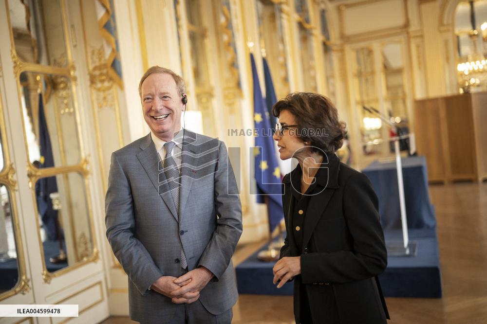 Rachida Dati At Signing Ceremony To Create Notre Dame Cathedral Digital Twin - Paris