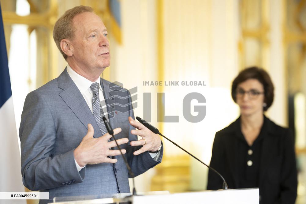 Rachida Dati At Signing Ceremony To Create Notre Dame Cathedral Digital Twin - Paris