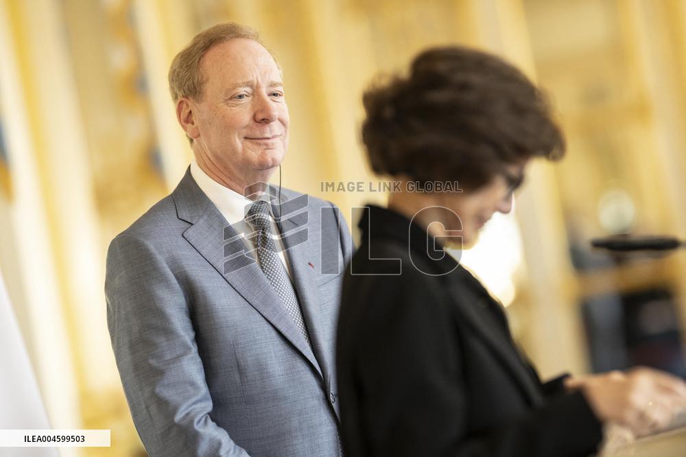 Rachida Dati At Signing Ceremony To Create Notre Dame Cathedral Digital Twin - Paris