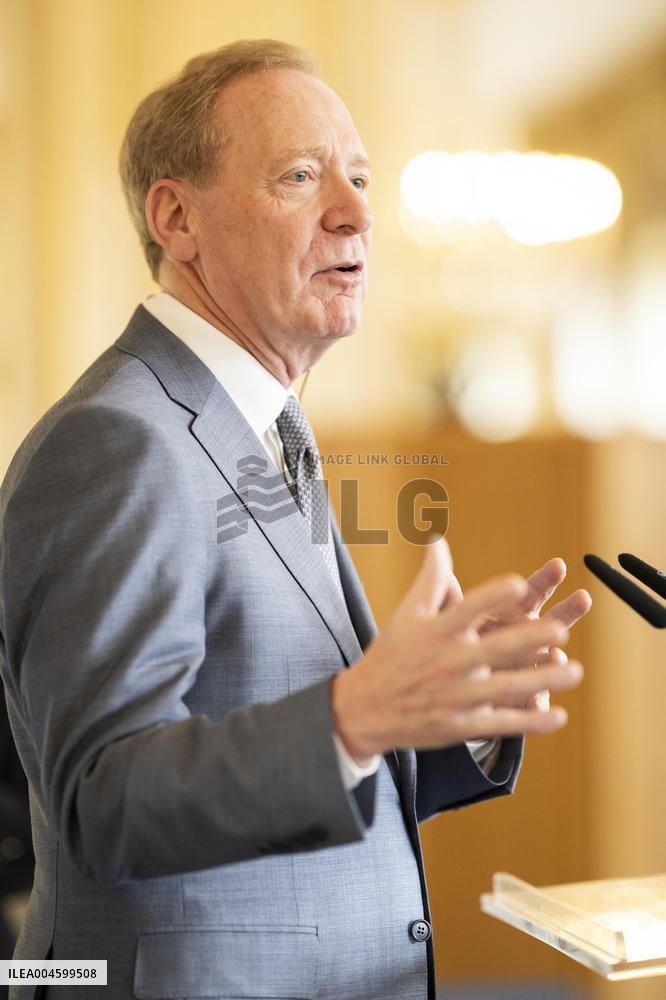 Rachida Dati At Signing Ceremony To Create Notre Dame Cathedral Digital Twin - Paris