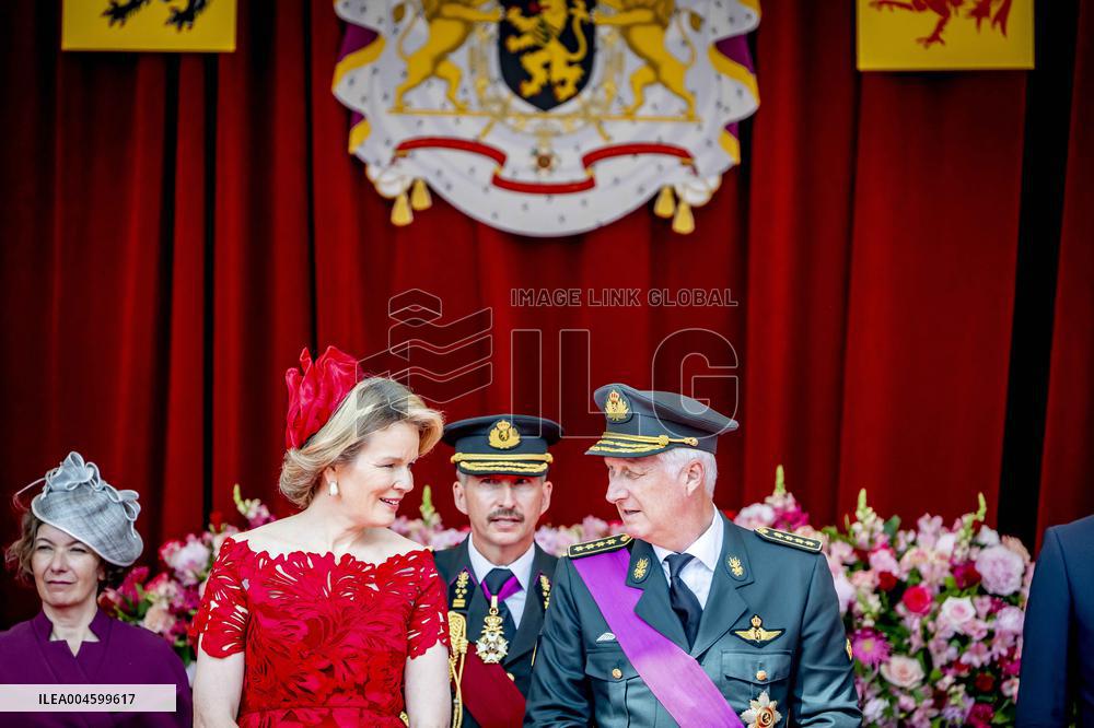 Belgian Royals Attend National Day Parade in Brussels - Belgium