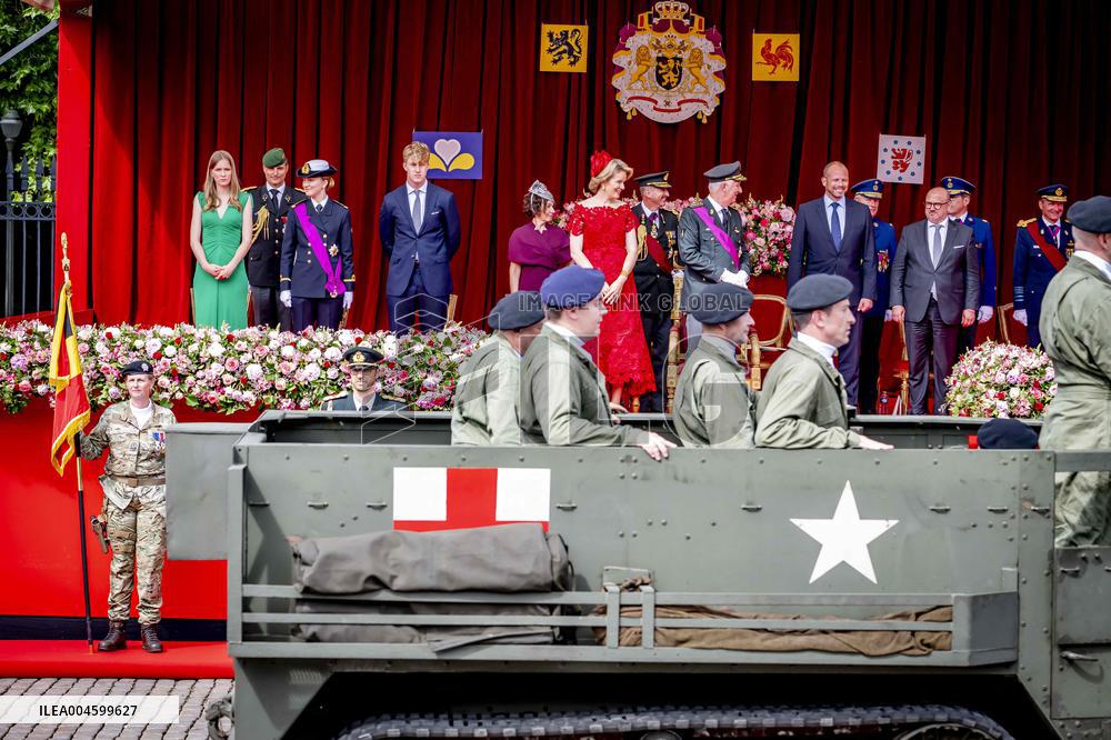Belgian Royals Attend National Day Parade in Brussels - Belgium