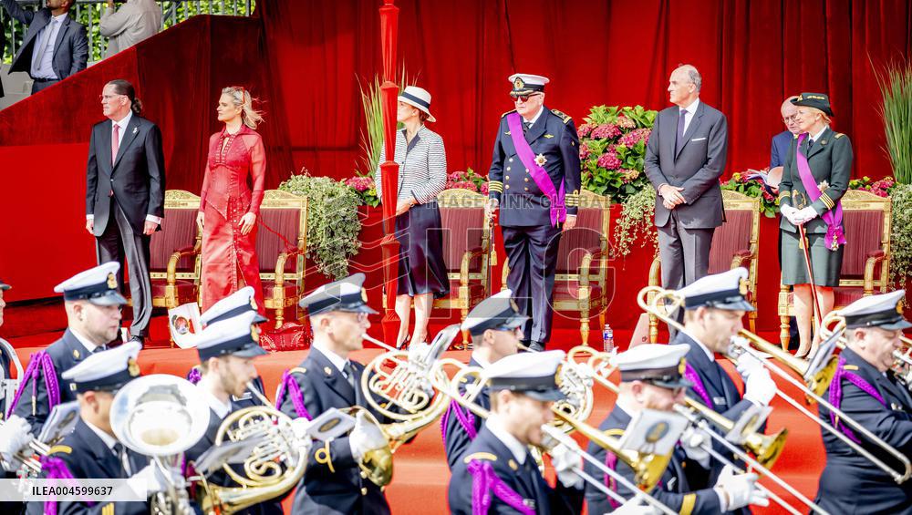 Belgian Royals Attend National Day Parade in Brussels - Belgium