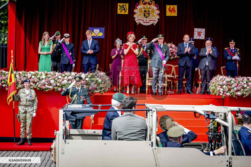 Belgian Royals Attend National Day Parade in Brussels - Belgium